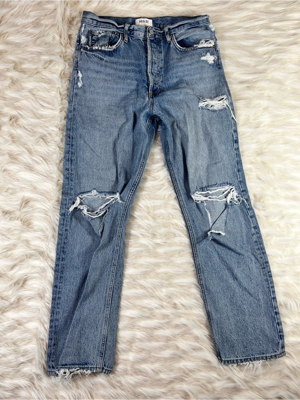 Agolde 4 90's Jeans Women's 30x29 High Rise Light Wash